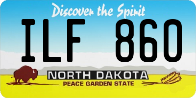 ND license plate ILF860