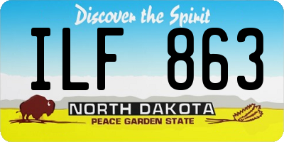 ND license plate ILF863