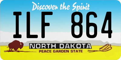 ND license plate ILF864