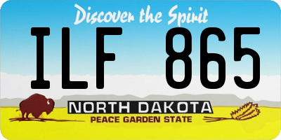 ND license plate ILF865