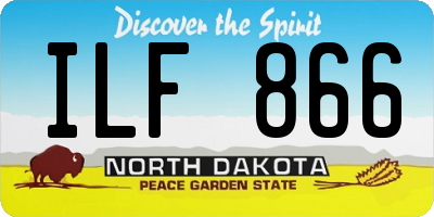 ND license plate ILF866