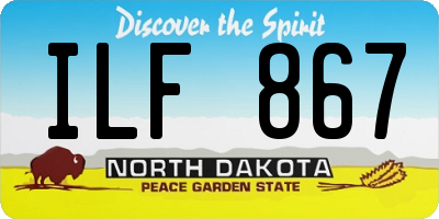 ND license plate ILF867