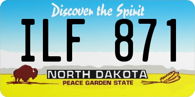 ND license plate ILF871