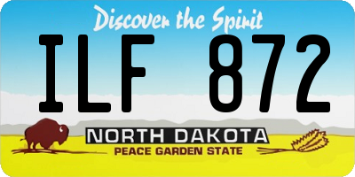 ND license plate ILF872