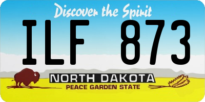 ND license plate ILF873