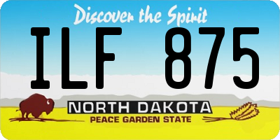 ND license plate ILF875