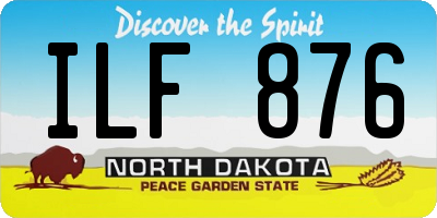 ND license plate ILF876