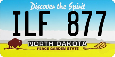 ND license plate ILF877