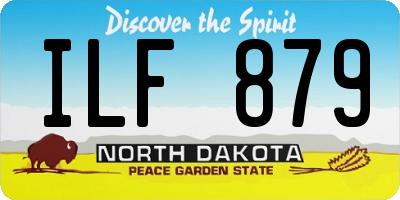 ND license plate ILF879