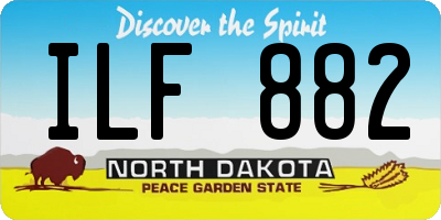 ND license plate ILF882