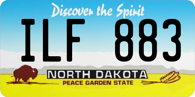 ND license plate ILF883