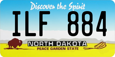 ND license plate ILF884