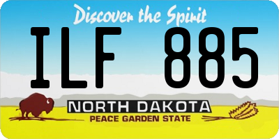 ND license plate ILF885