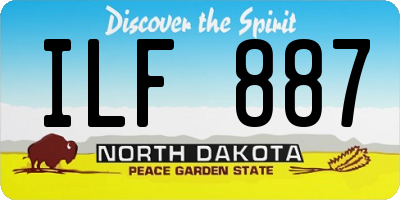 ND license plate ILF887