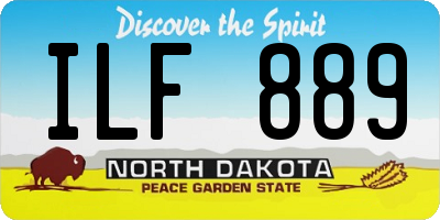 ND license plate ILF889