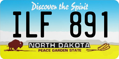 ND license plate ILF891