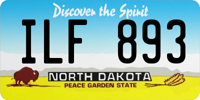 ND license plate ILF893