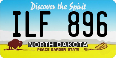 ND license plate ILF896