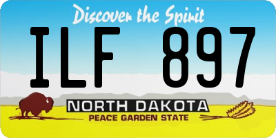 ND license plate ILF897
