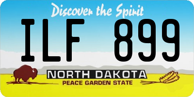 ND license plate ILF899