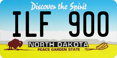 ND license plate ILF900