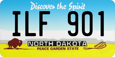 ND license plate ILF901