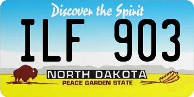 ND license plate ILF903