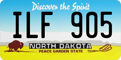 ND license plate ILF905