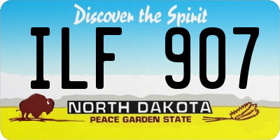 ND license plate ILF907