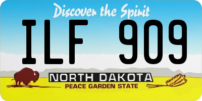 ND license plate ILF909