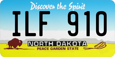 ND license plate ILF910