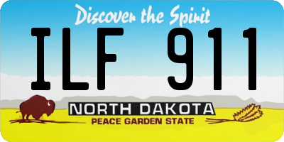 ND license plate ILF911