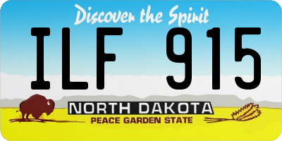 ND license plate ILF915