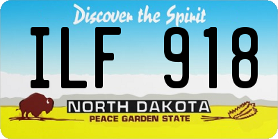 ND license plate ILF918
