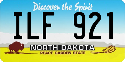 ND license plate ILF921