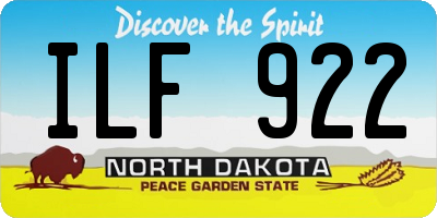 ND license plate ILF922