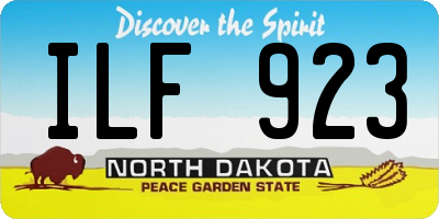 ND license plate ILF923