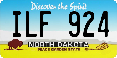 ND license plate ILF924