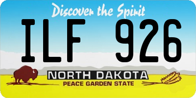 ND license plate ILF926