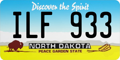 ND license plate ILF933