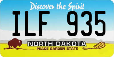 ND license plate ILF935