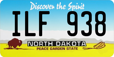 ND license plate ILF938