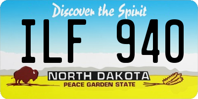ND license plate ILF940