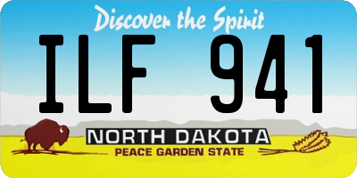 ND license plate ILF941
