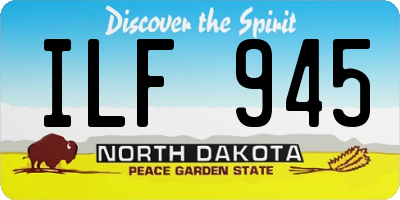 ND license plate ILF945