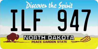 ND license plate ILF947