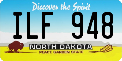 ND license plate ILF948