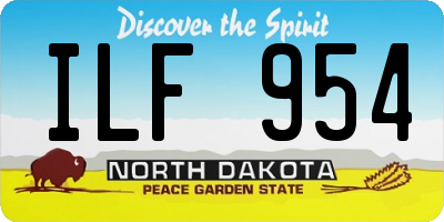 ND license plate ILF954