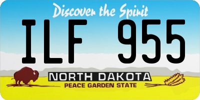 ND license plate ILF955