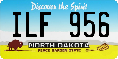 ND license plate ILF956